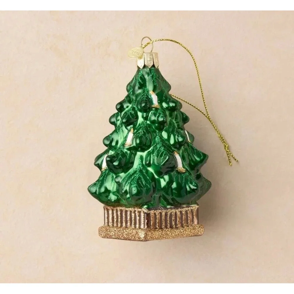 John Derian Target Glass Christmas Tree Ornament 2025 Dated‎ Green  4.25